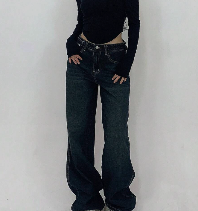 Black Distressed Jeans